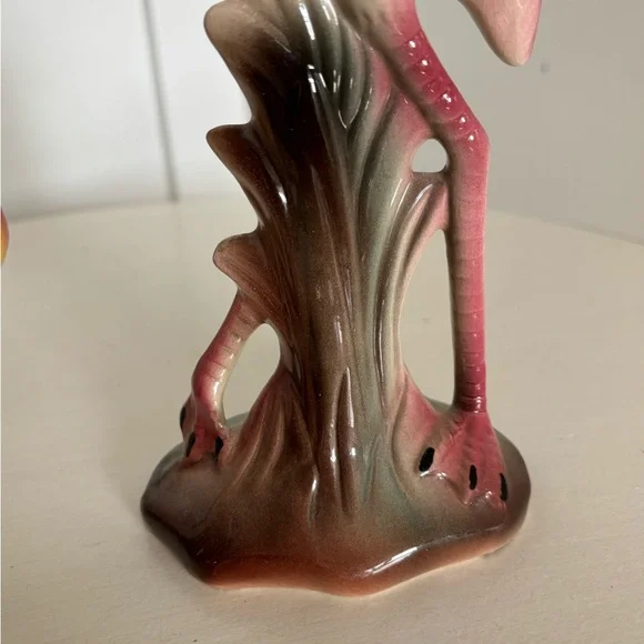 Vintage, mid-century Art Deco Style Pink Flamingo Ceramic Figurines. - Picture 5 of 8